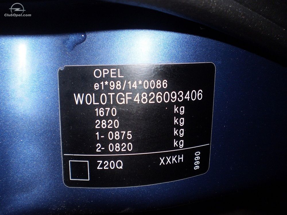 Cod Culoare Opel Astra G 2002