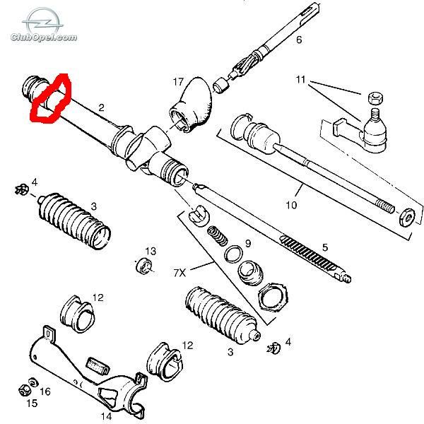 kit reparatie coloana directie opel corsa c